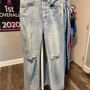 Wild Fable Blue Straight Jeans Distressed Vintage